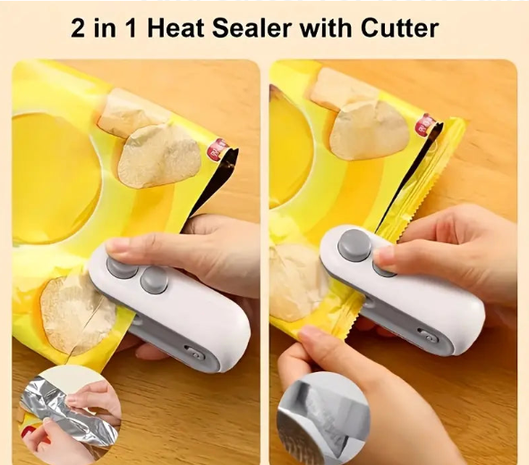 Mini Magnet Usb Rechargeable Bag Sealer With Cutter